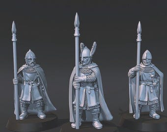 City Guards With Spears On Foot - 28mm 1/56