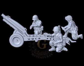 US Airborne 75mm Howitzer 28mm 1/56