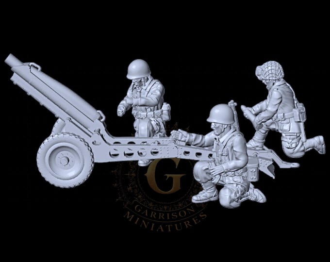 US Airborne 75mm Howitzer 28mm 1/56