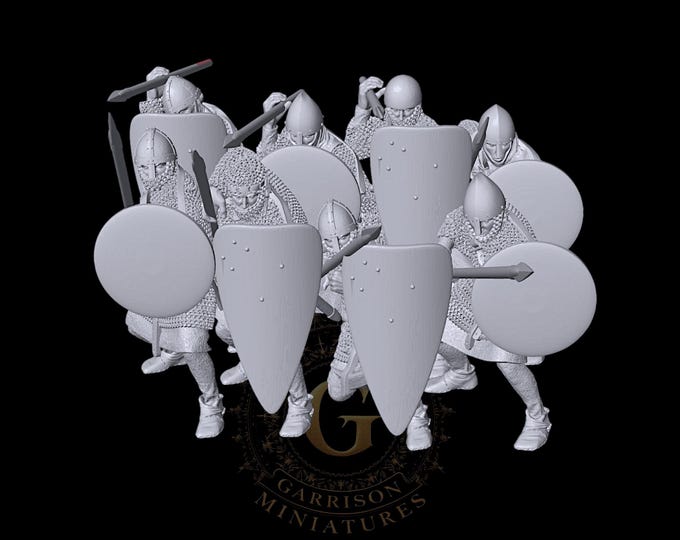 Iberian 12thC Heavy Spearmen X8: 28mm