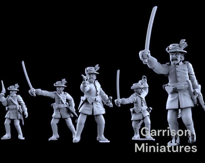 American Civil War Union Officers on Foot 28mm 1/56