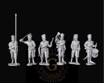 Prussian Infantry Command X6:  28mm