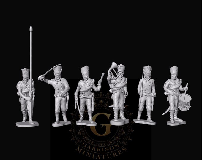 Prussian Infantry Command X6:  28mm