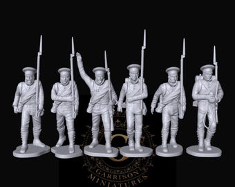 Prussian Infantry Reserves Marching 28mm