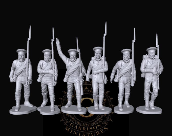 Prussian Infantry Reserves Marching 28mm