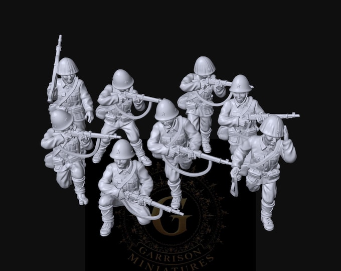 Japanese Riflemen Set 2 X8: 20mm and 28mm