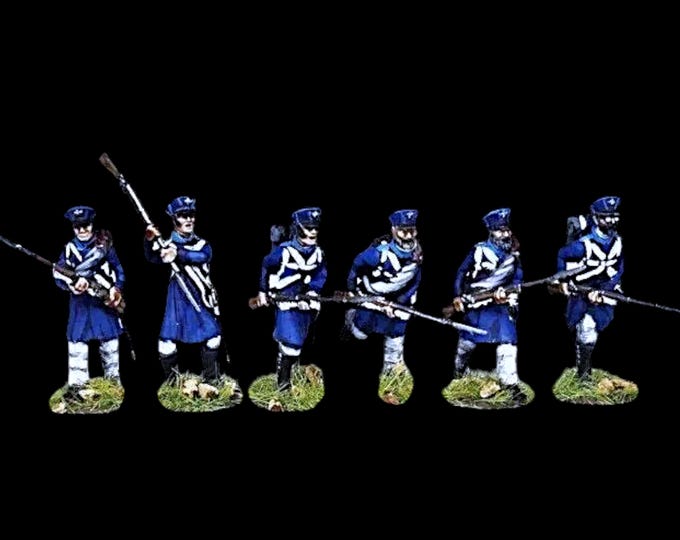 Napoleonic Prussian Landwehr Infantry Charging, 28mm 1/56