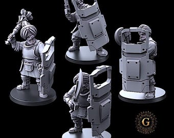 Trench Crusade Compatible New Antioch / Heresy Militia Indian Sikh Ogryn Raiders X4  32mm
