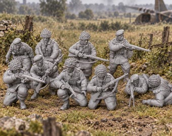 British Glider Troops Section 20mm & 28mm WW2 Unpainted Resin Miniatures
