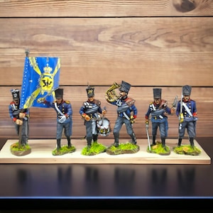 Napoleonic Prussian Infantry Command X6 Black Powder etc UNPAINTED 28mm 1/56 Wargames and Collectors Figures by Garrison Miniatures