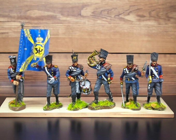 Napoleonic Prussian Infantry Command 28mm 1/56