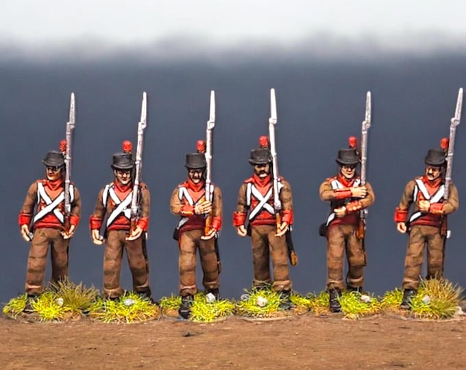 Napoleonic Spanish Infantry Chistera Hats Marching 28mm 1/56