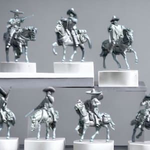 Mounted Mexican Outlaws - Wild West Wargames Collectors Figures 28mm/32mm for Dead Man&#39;s Hand, Blackwater Gulch. Gunfighter&#39;s Ball UNPAINTED