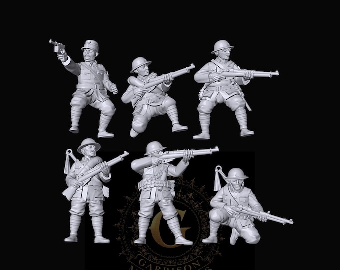 Chinese NRA Riflemen & NCO X6: 28mm