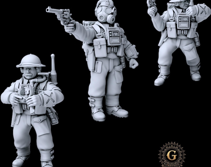 British Commonwealth Technical Corporals X3 28mm Ideal Konflikt 47 etc Wargames