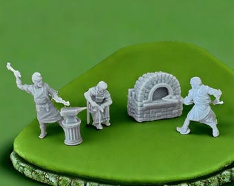 Medieval etc Baker, Cobbler & Smith  28mm 1/56