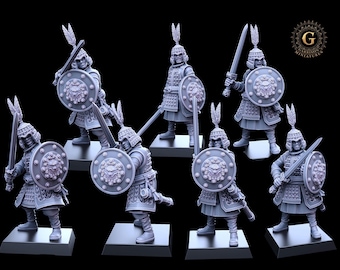Cathay Jade Warriors Unit Sword & Shield 32mm