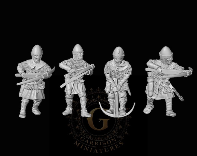 11thC Norman Armoured Crossbowmen, 28mm 1/56