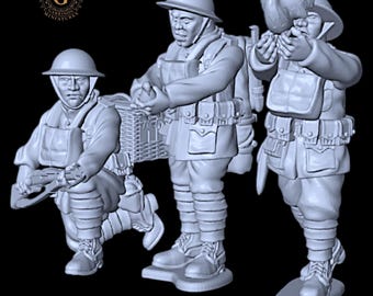 WW1 USMC American Expeditionary Force Pigeon Signals Unit Belleau Wood 1918 28mm 1/56