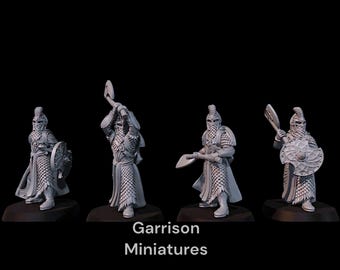 Elves with Ax & Shield 28mm 1/56