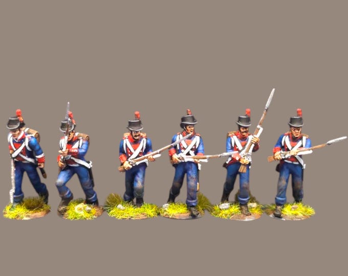 Napoleonic Spanish Infantry Chistera Hats Charging  28mm 1/56