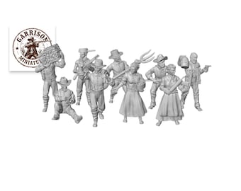 HO Scale Wild West 1/87 Unpainted Resin Farmers & Hicks Miniatures Train Layout