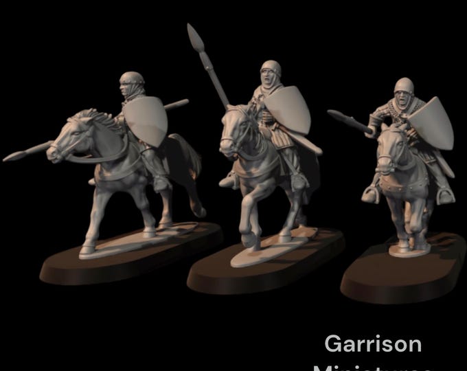 Mounted Medieval Scottish Hobilars  MESBG 28mm 1/56