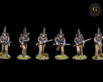 Napoleonic Portuguese Cazadores Charging  28mm 1/56