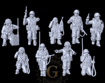 US Infantry HQ Set: 20mm and 28mm
