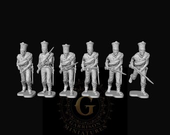 Prussian Fusiliers Attacking X6: 28mm