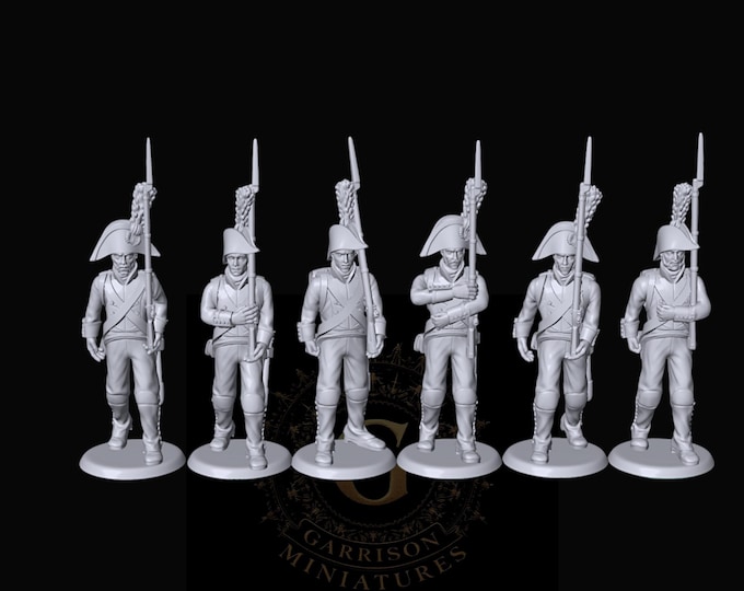 Spanish Infantry in Bicornes Marching X6 28mm