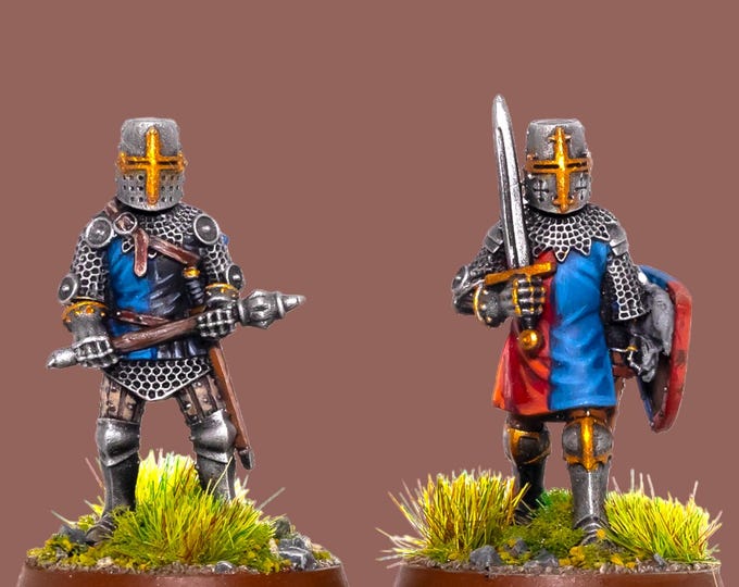 UNPAINTED 100yr War Knights Great Helms 28mm 1/56