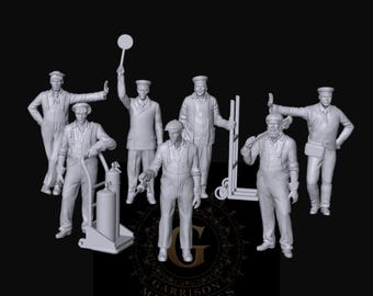 Railway Workers 2 1:87 HO Scale Model Railroad Railway Layout Figures