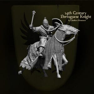 14th Century Portuguese Knight 28mm 1/56 Wargames and Collectors Figures by Reconquer Designs for Garrison Miniatures