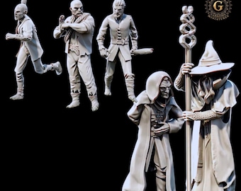 Sharkey, Wormtongue & Men, 28mm 1/56