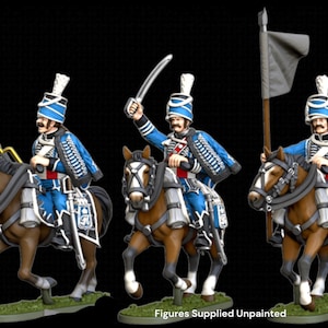 Napoleonic Saxony Hussars Command 28mm 1/56 Wargames and Collectors Figures by Garrison Miniatures