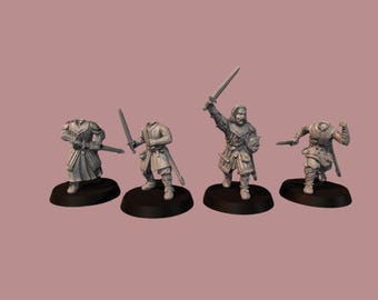 Medieval Eastern European Militia Swordsmen 28mm 1/56