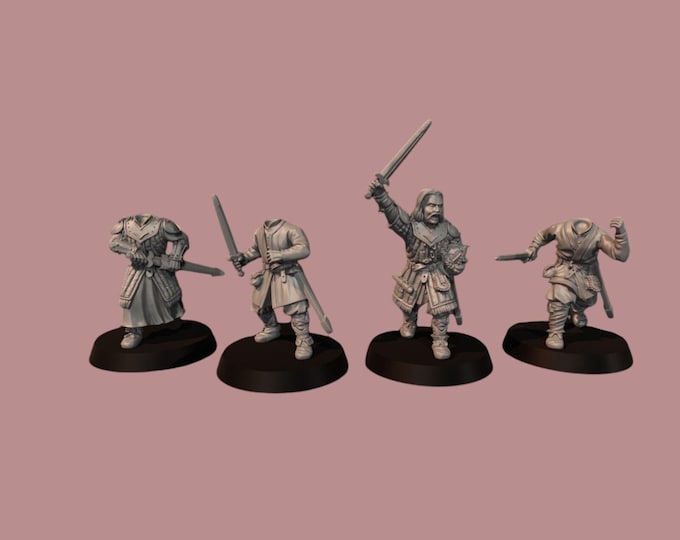 Medieval Eastern European Militia Swordsmen 28mm 1/56