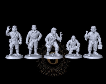 WW2 Stalingrad Soviet Aircrew and Mechanics: 20mm & 28mm