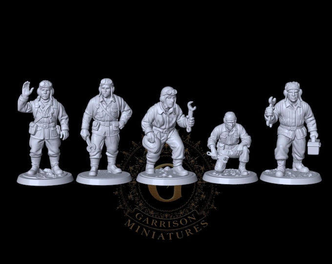 WW2 Stalingrad Soviet Aircrew and Mechanics: 20mm & 28mm