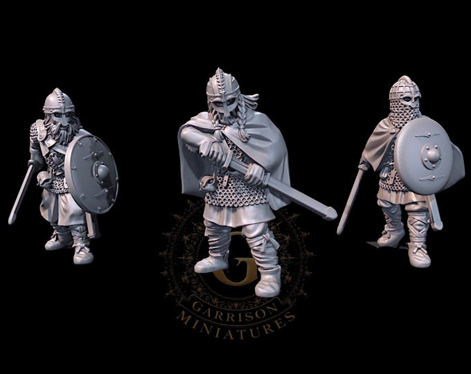 Vendel Warriors with Swords X3 28mm