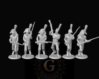 Spanish Line Infantry in Bicornes Charging 28mm
