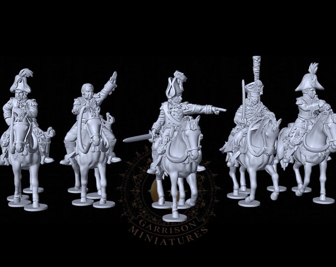 Mounted Russian High Command 1812 Napoleonic Wars 28mm 1/56