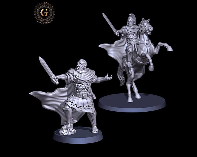 Roman Republic Mounted Legatus & Praefectus on Foot 28mm 1/56