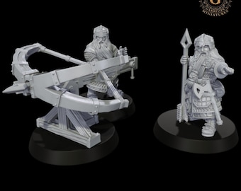 Dwarf Scorpion Catapult & Crew 28mm 1/56