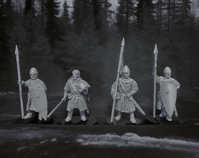 11thC Norman Knights on Foot  28mm 1/56