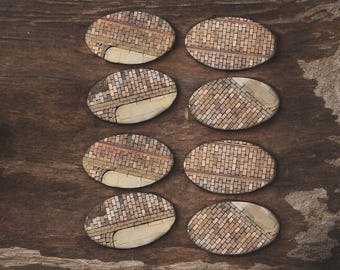 WW2 etc UNPAINTED Urban Oval Bases 60mm