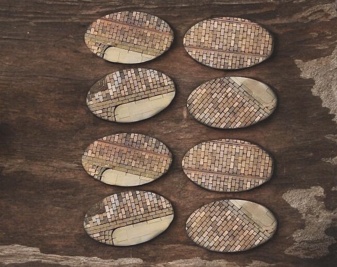 WW2 etc UNPAINTED Urban Oval Bases 60mm