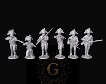 Saxony Musketeers Skirmish Order  X6 28mm