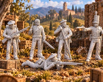 Napoleonic British 95th Rifles X5 28mm